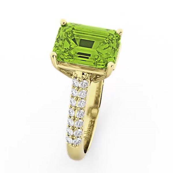 Vintage Men's 5.00ct Green Emerald & Diamond Ring In 18K Yellow Gold Over 