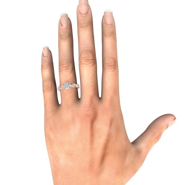 Diamond Twisted Bridal Set Setting 14k Rose Gold (0.42ct) - SK24 Diamond Twisted Bridal Set Setting 14k Rose Gold (0.42ct) - SK24
